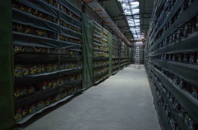 A modern mining farm equipped with high-performance rigs