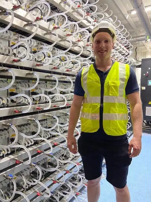 Solar-powered cryptocurrency mining farm illustrating sustainability